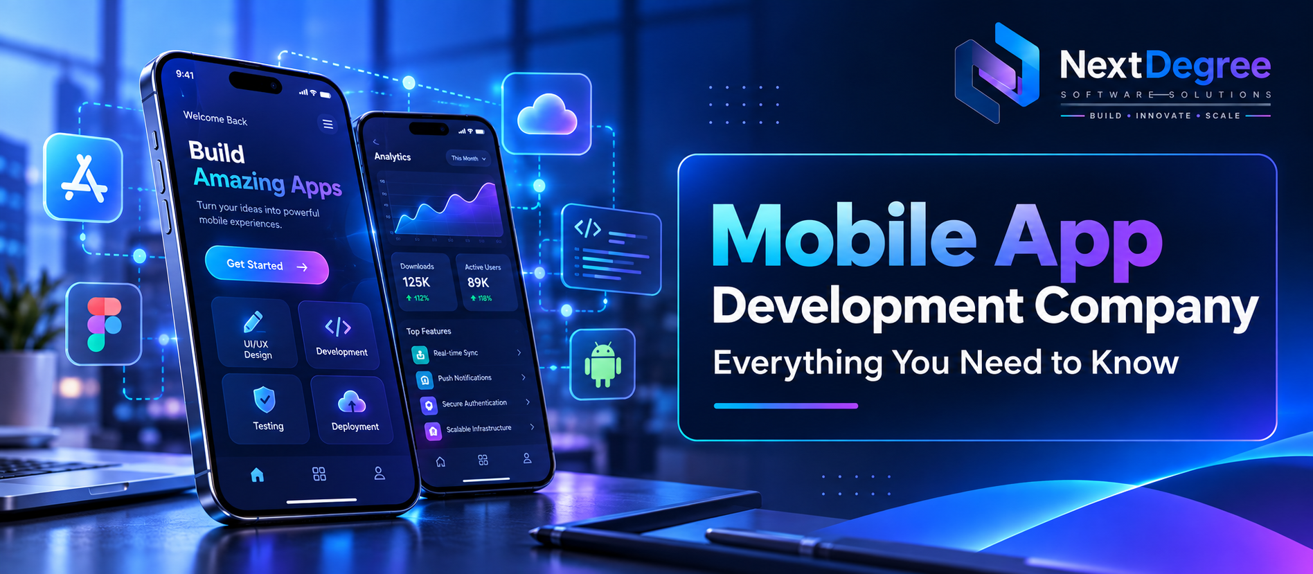 Mobile app development company providing custom iOS, Android, and cross-platform app solutions for modern businesses